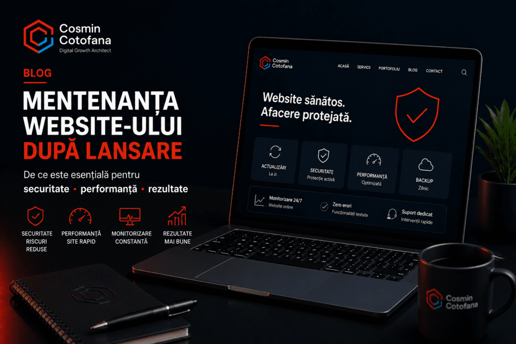 Mentenanța website-ului după lansare: de ce este esențială pentru succesul afacerii