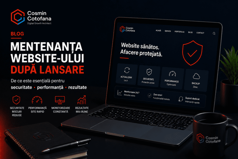 Mentenanța website-ului după lansare: de ce este esențială pentru succesul afacerii